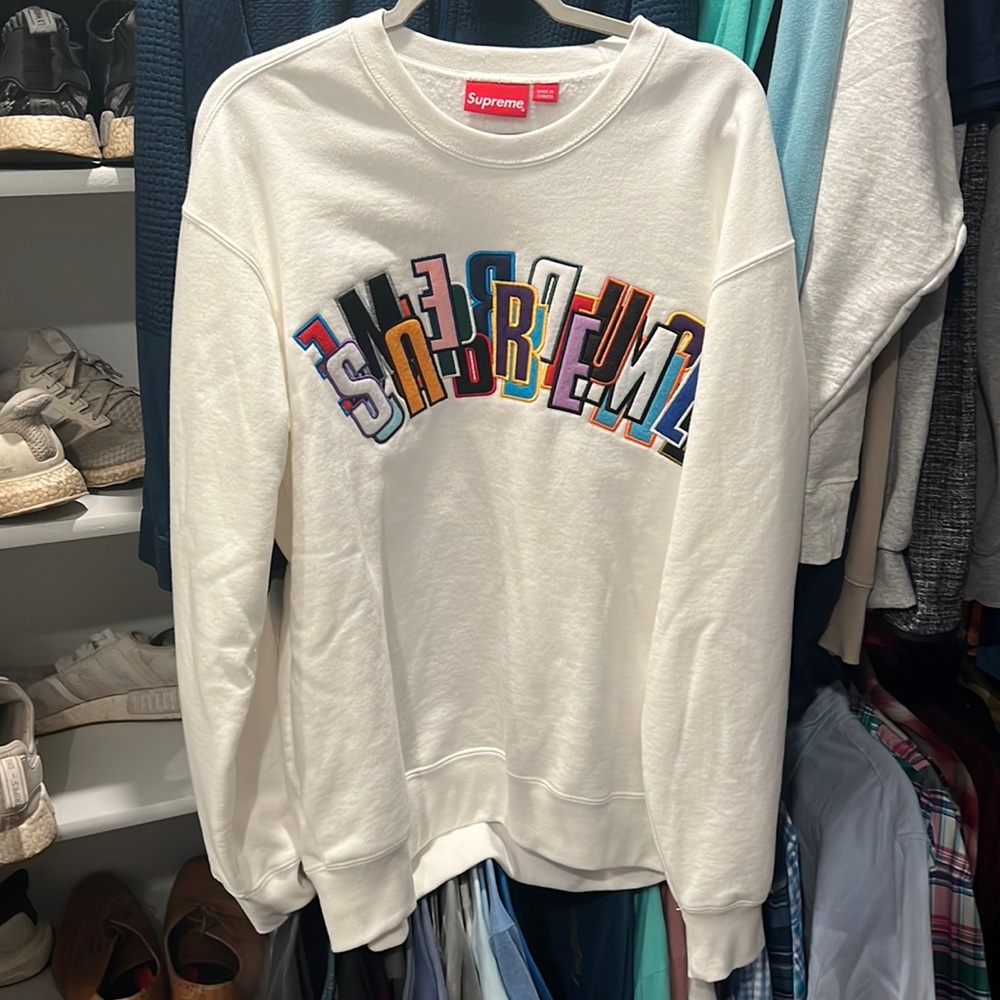 Supreme stacked letter sweatshirt